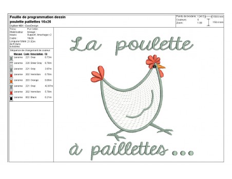 Instant download machine embroidery  applique Hen with small dots