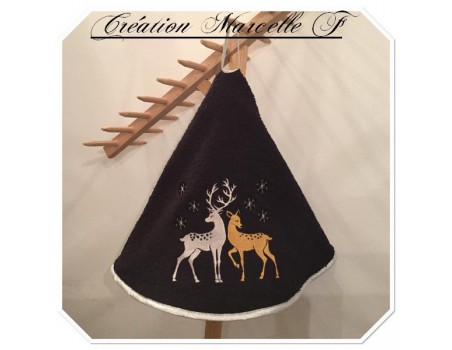 Motif de broderie machine cerf et biche