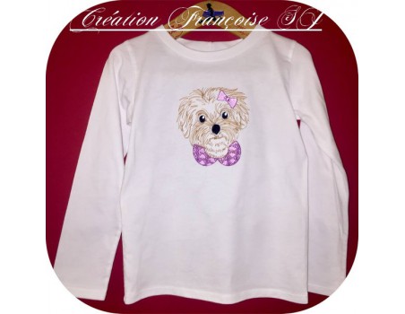 Motif de broderie machine bichon