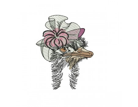 Instant download machine embroidery  Mr ostrich