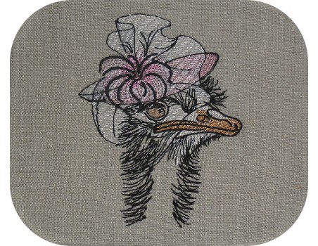 Instant download machine embroidery  Mr ostrich