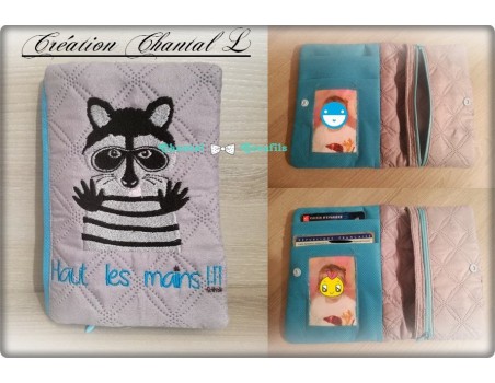 Motif de broderie machine raton laveur