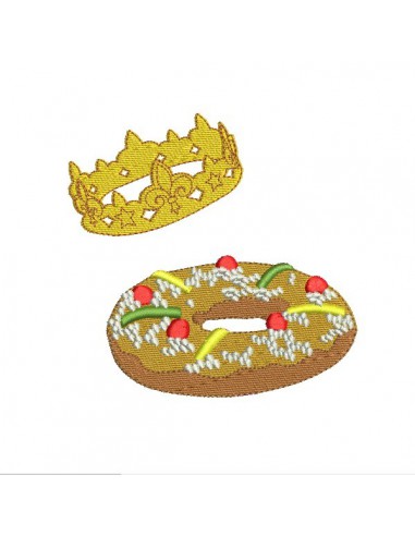Instant download machine embroidery king cake
