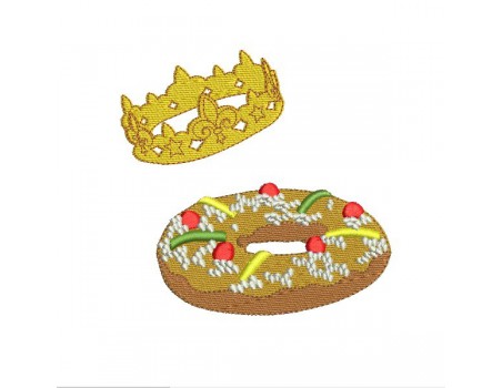 Instant download machine embroidery king cake