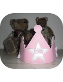 embroidery design crown girl ITH