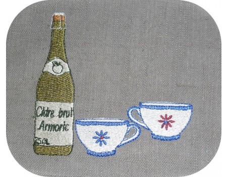 Motif de broderie machine cidre et bolées