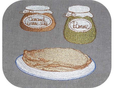 Motif de broderie machine crèpes