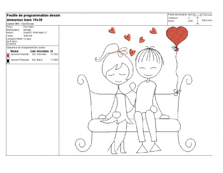 Instant download machine embroidery design sweetheart on a swing