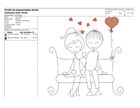 Instant download machine embroidery design sweetheart on a swing
