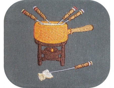 Motif de broderie machine fondue