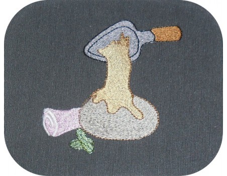 Motif de broderie machine raclette