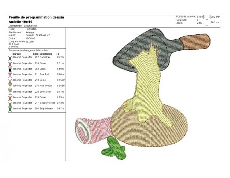 Instant download machine embroidery Cheese fondue