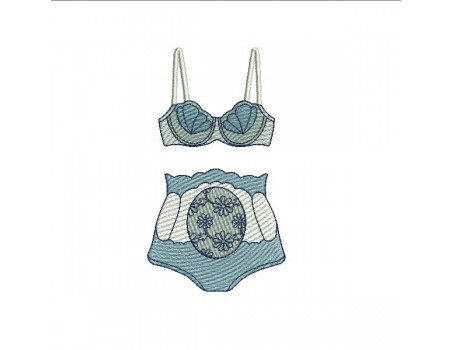 Instant download machine embroidery design Lingerie underwear flower