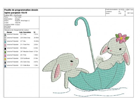 Instant download machine embroidery white rabbit