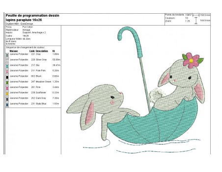 Instant download machine embroidery white rabbit