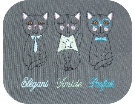 Instant download machine embroidery cat attitude