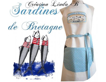 Motif de broderie machine boite de sardines