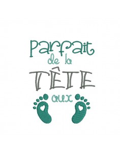 Motif de broderie texte parfait