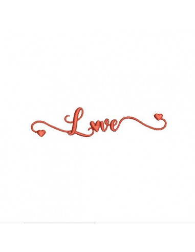 Instant download machine embroidery design in love on a bench