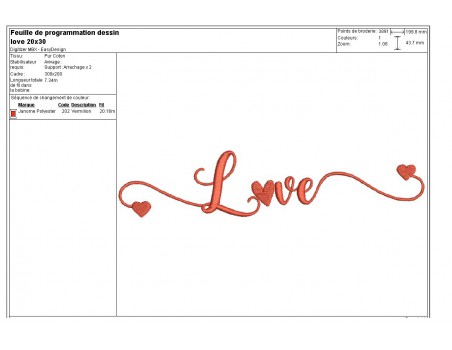 Instant download machine embroidery design in love on a bench