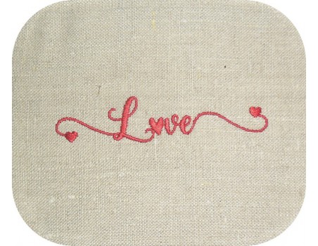 Instant download machine embroidery design in love on a bench