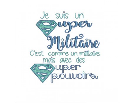 Motif de broderie super militaire