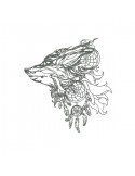Instant download machine embroidery fox  dream Catcher