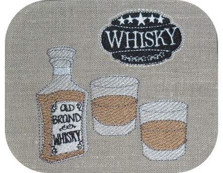 Motif de broderie machine whisky