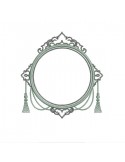 Motif de broderie machine cadre baroque