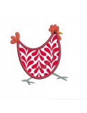 Instant download machine embroidery Hen applique