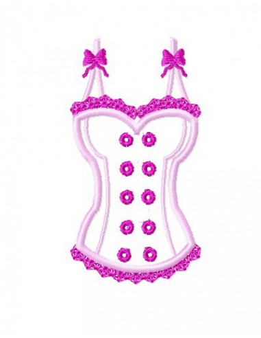 Lingerie  bustier appliquée 10x10cm