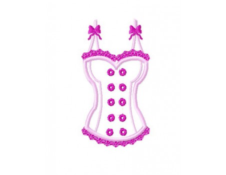 Lingerie  bustier appliquée 10x10cm