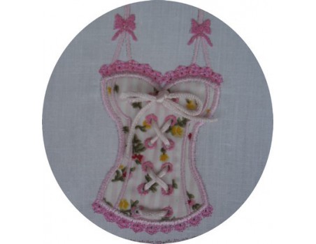 Lingerie  bustier appliquée 10x10cm