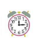 Instant download machine embroidery  alarm clock