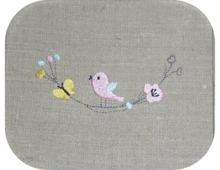 Motif de broderie machine fleurs printemps