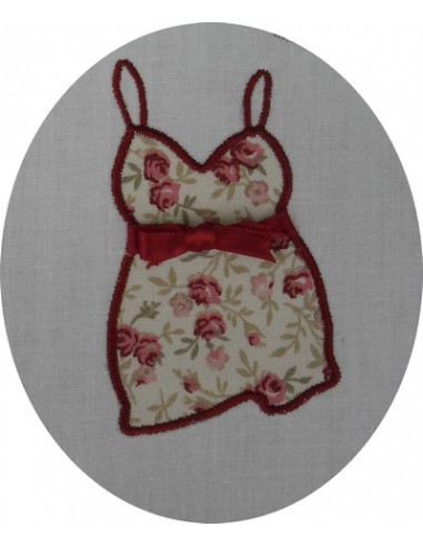 Lingerie appliquée nuisette 10x10cm