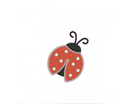 Motif de broderie machine coccinelle