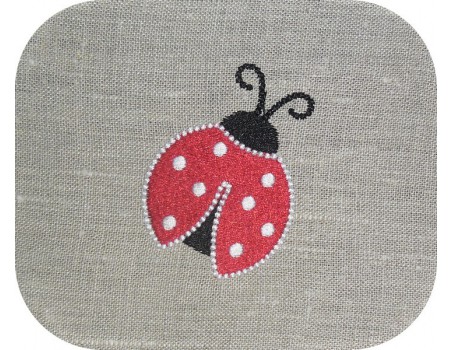 Motif de broderie machine coccinelle