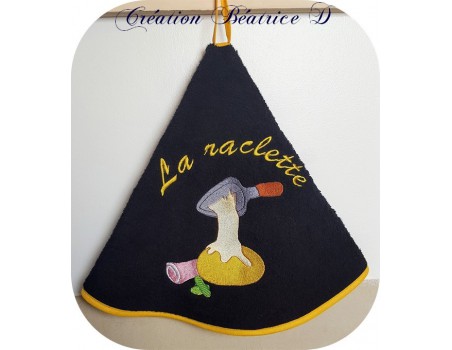 Motif de broderie machine raclette