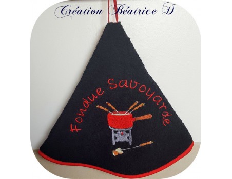 Motif de broderie machine fondue