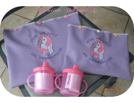 Motif de broderie machine petite  licorne