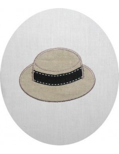 Motif de broderie canotier homme