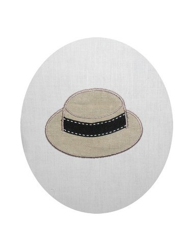 Motif de broderie canotier homme