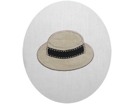 Motif de broderie canotier homme