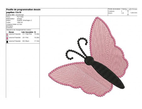 Instant download machine embroidery butterfly mylar