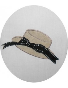 Motif de broderie canotier femme