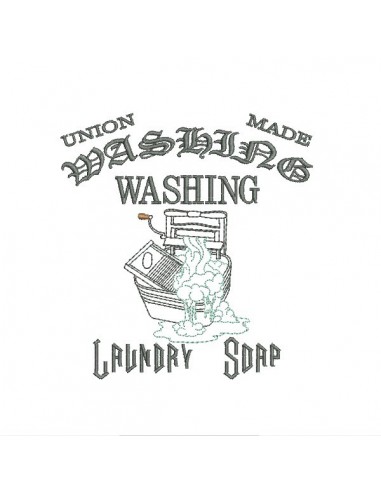 Instant download machine embroidery design laundry