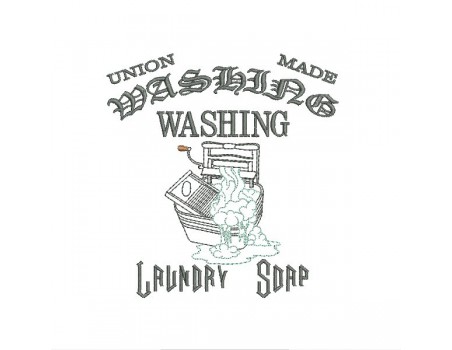 Instant download machine embroidery design laundry