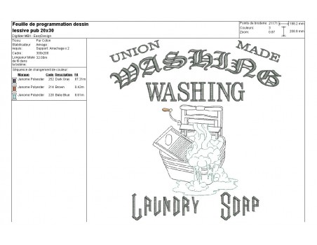 Instant download machine embroidery design laundry