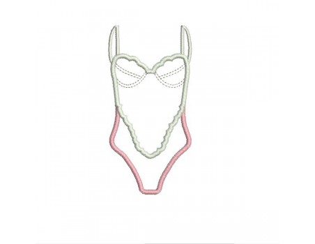 Instant download machine embroidery design shell lingerie